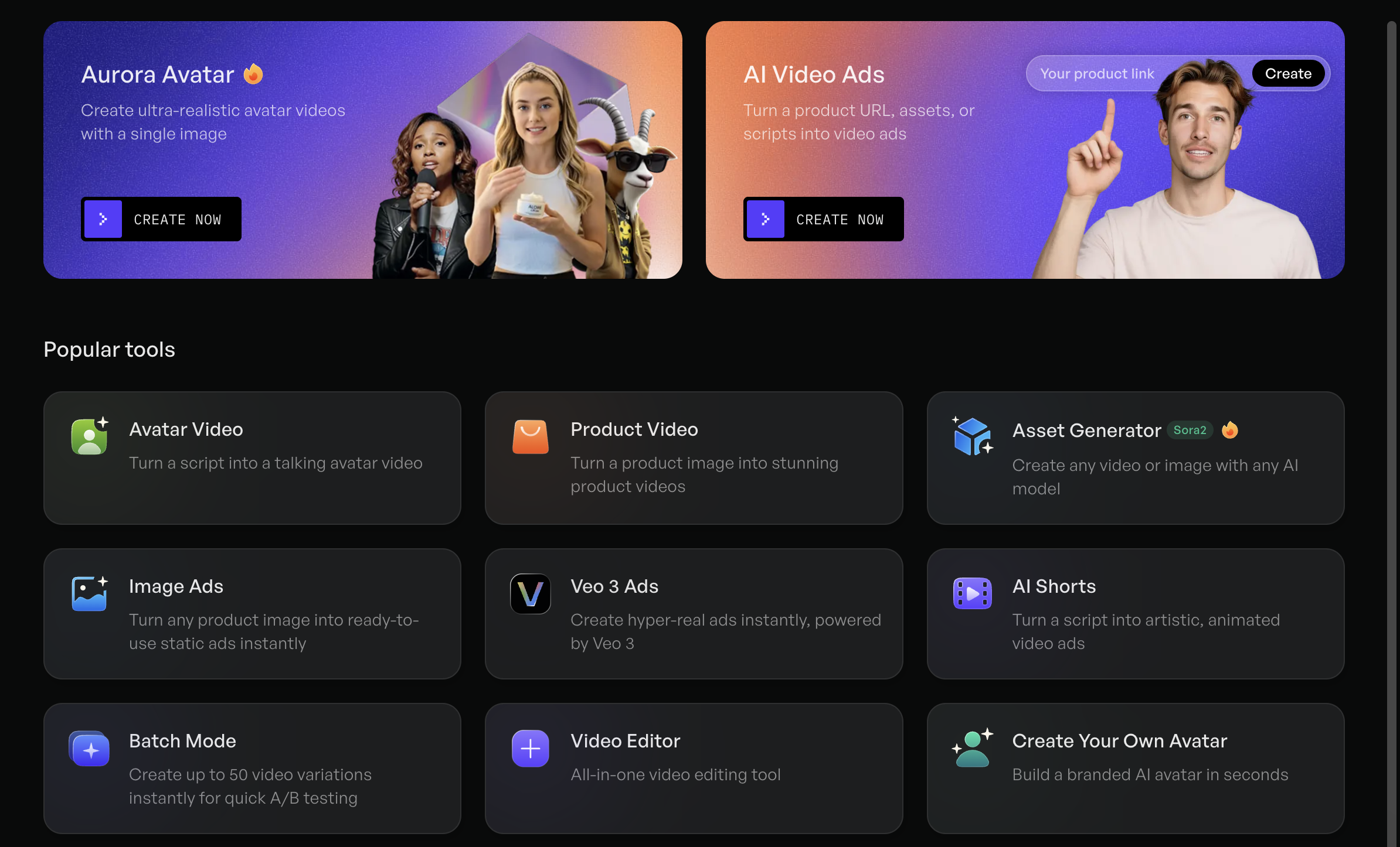 Creatify AI preview