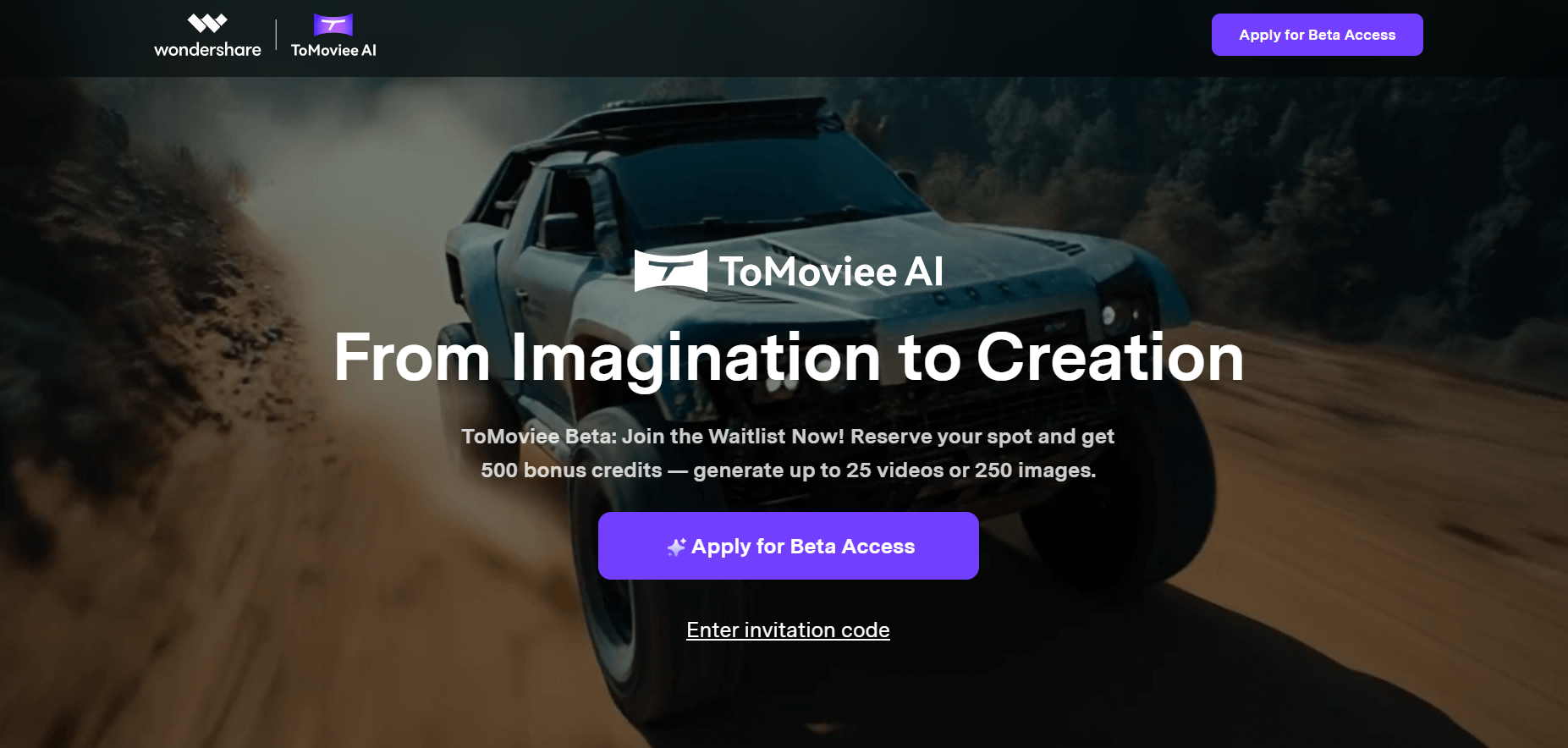 Wondershare TomovieeAI preview