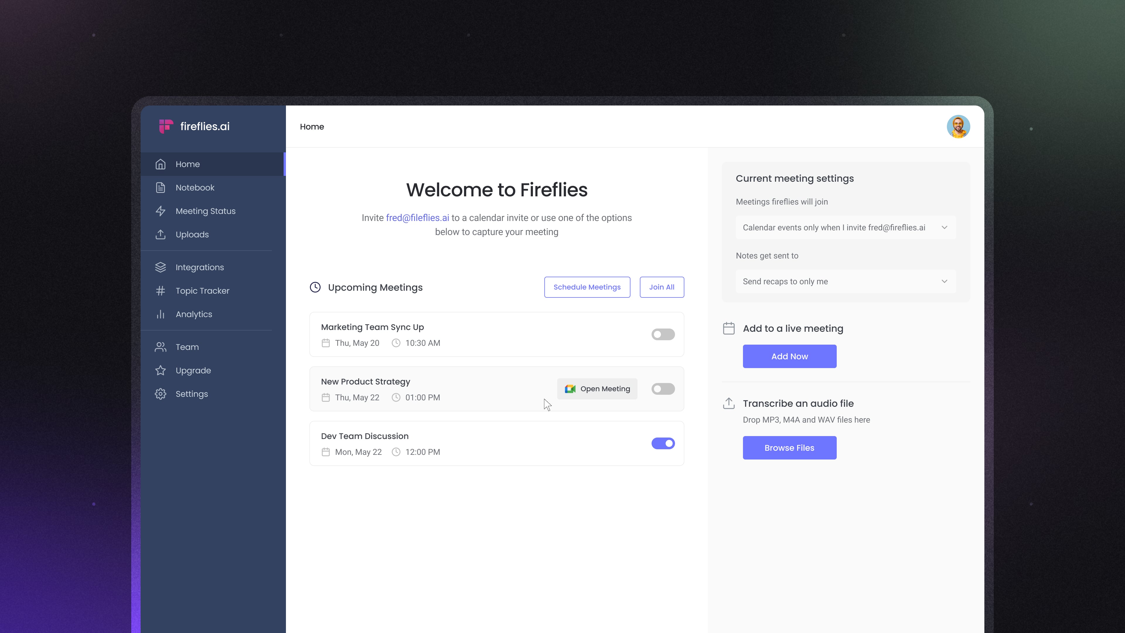 Fireflies.ai preview
