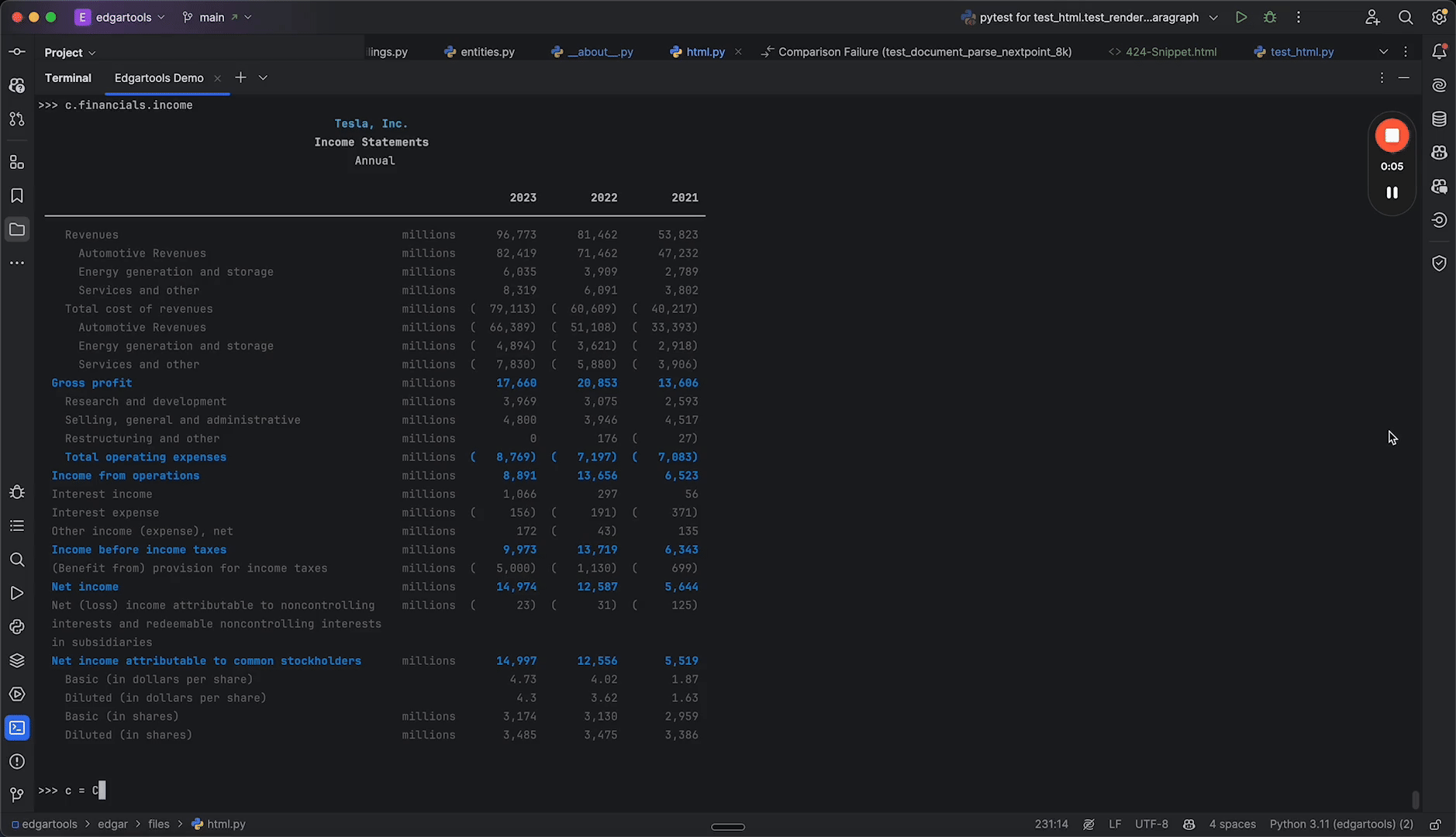 EdgarTools preview