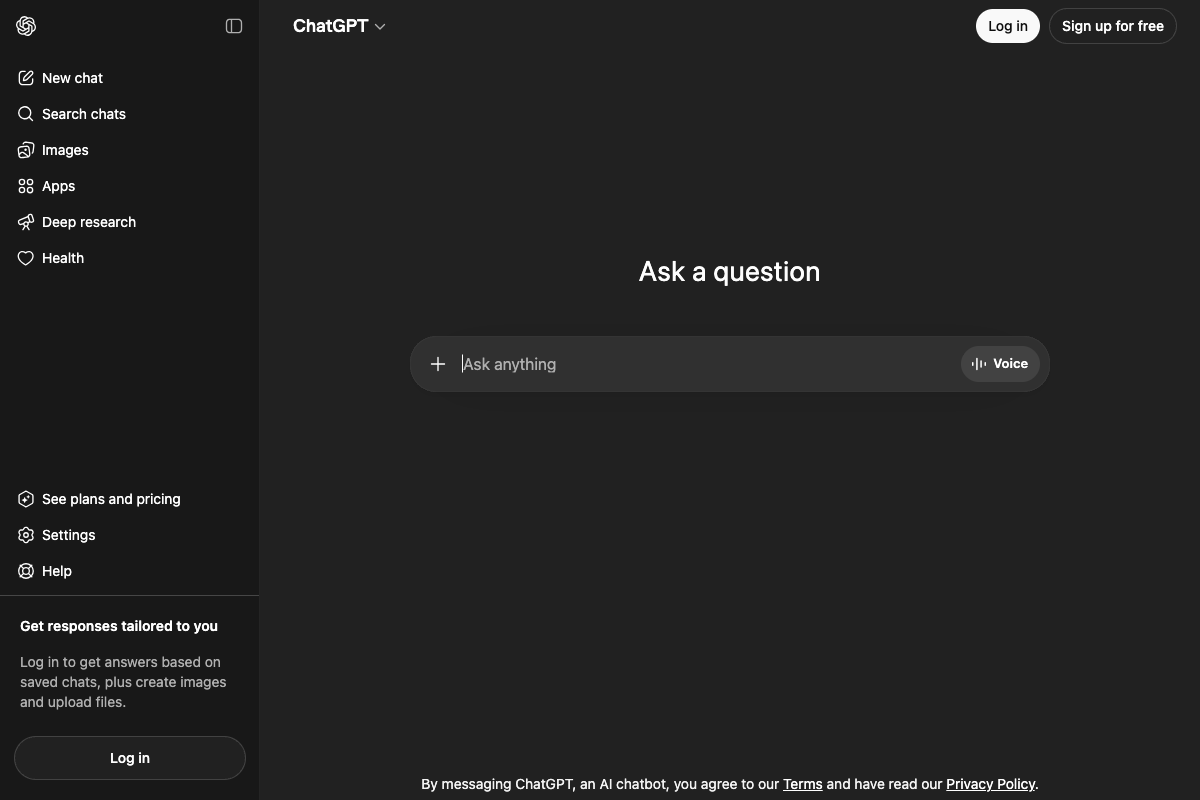 ChatGPT preview