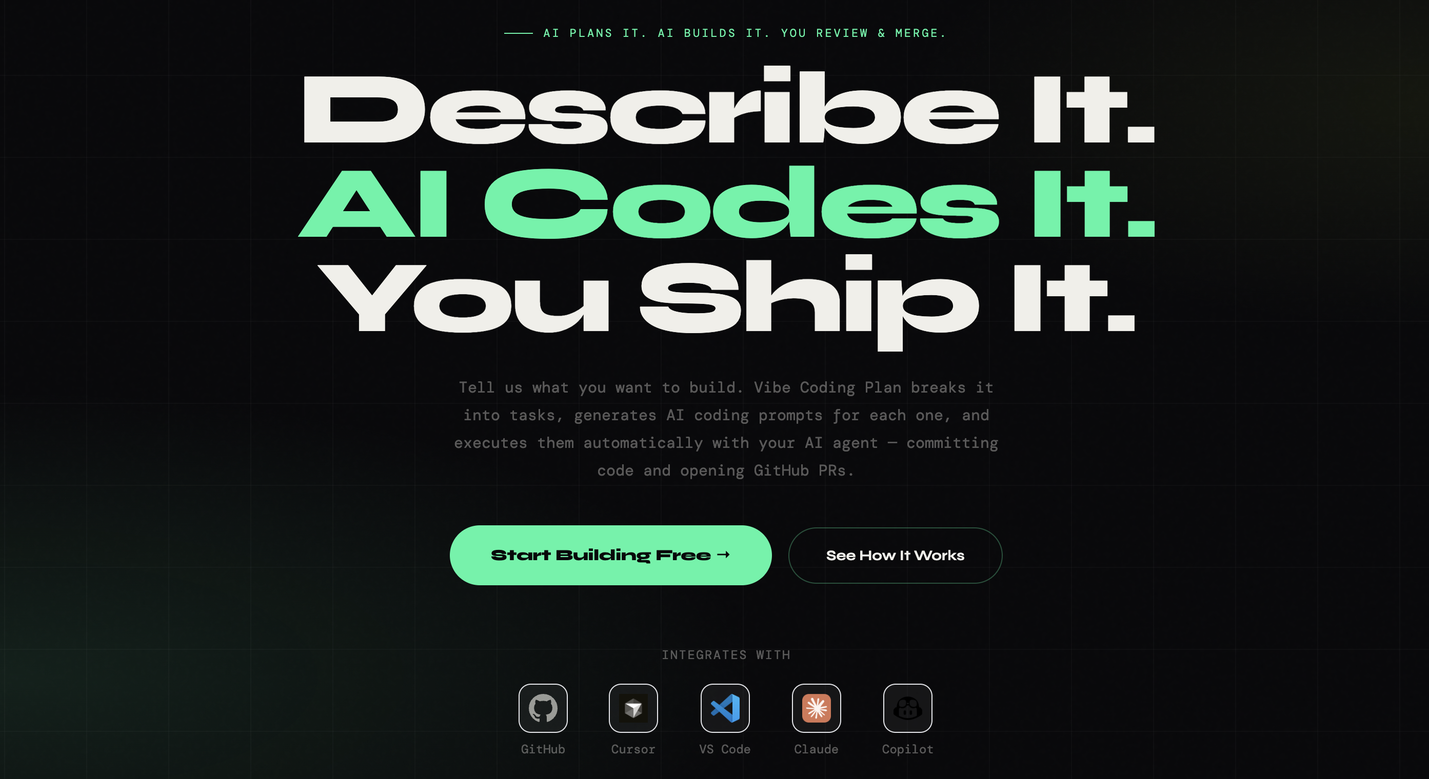 AI Vibe Code Planner preview