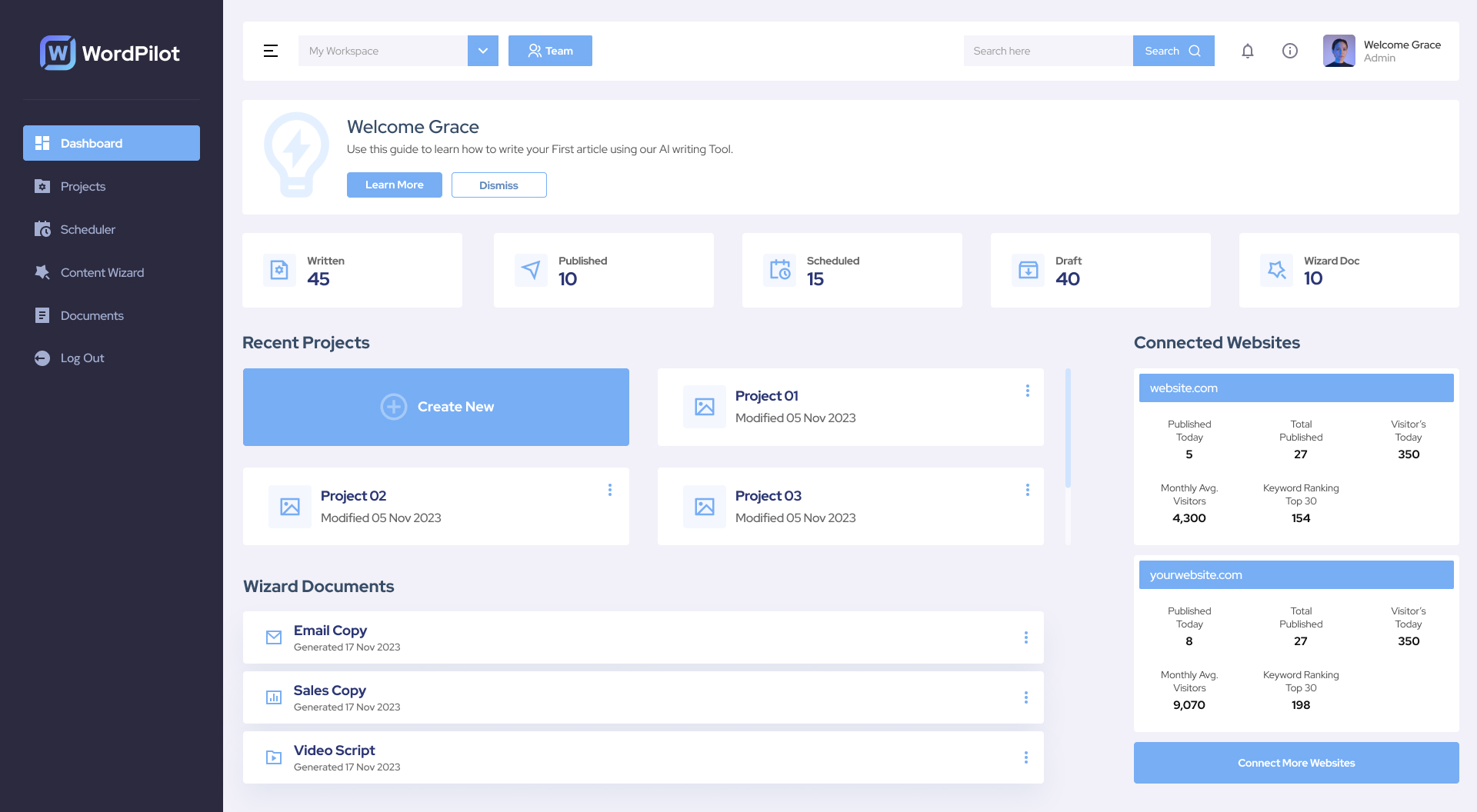 WordPilot preview