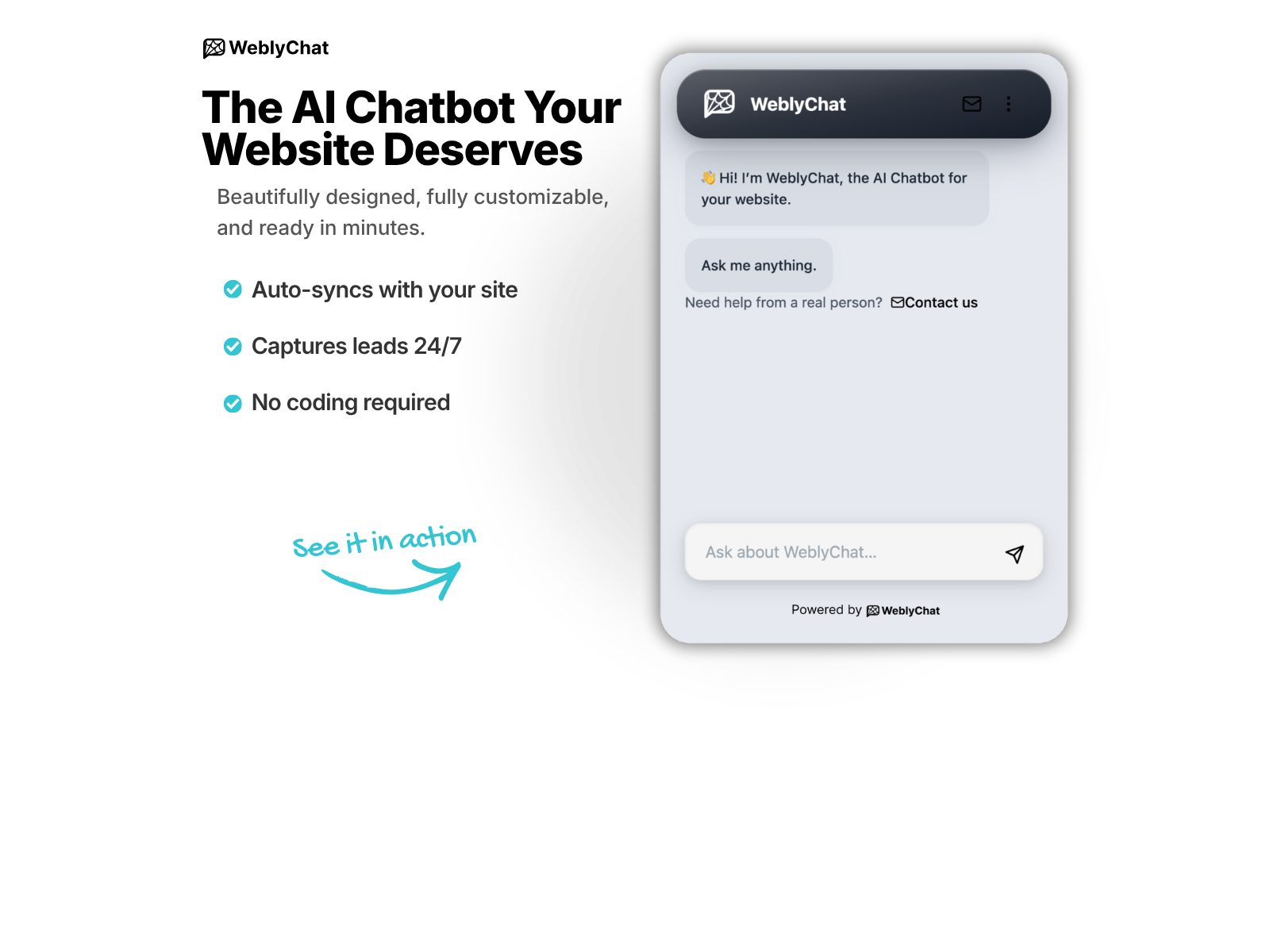 WeblyChat preview