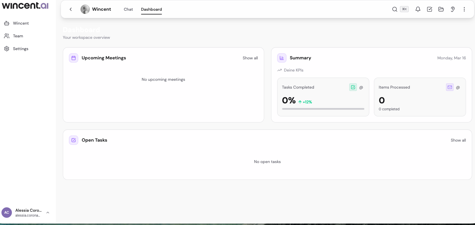 Wincent.ai preview